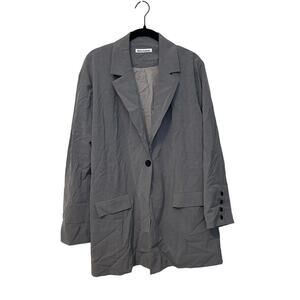 Reformation Gray Classic Oversized Blazer Jacket Size Tag Missing